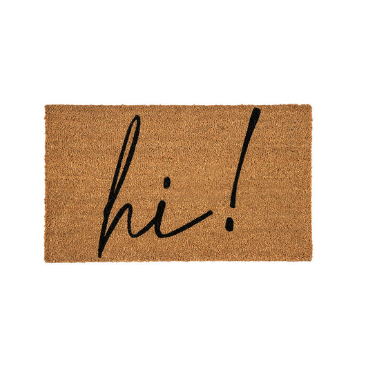 Shiraleah "Hi!" Doormat, Natural