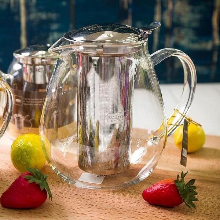 Wilmax Thermo Glass Tea Pot 20 Fl Oz | High temperature and shock