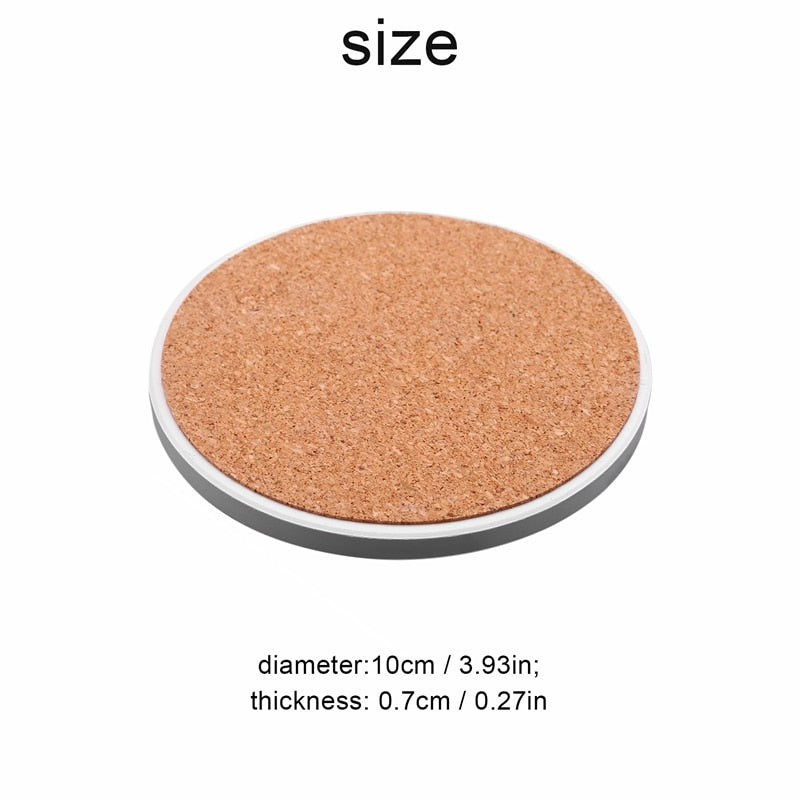 Absorbent Coasters For Drinks Coasters Set With Holder, Set Of 6, For