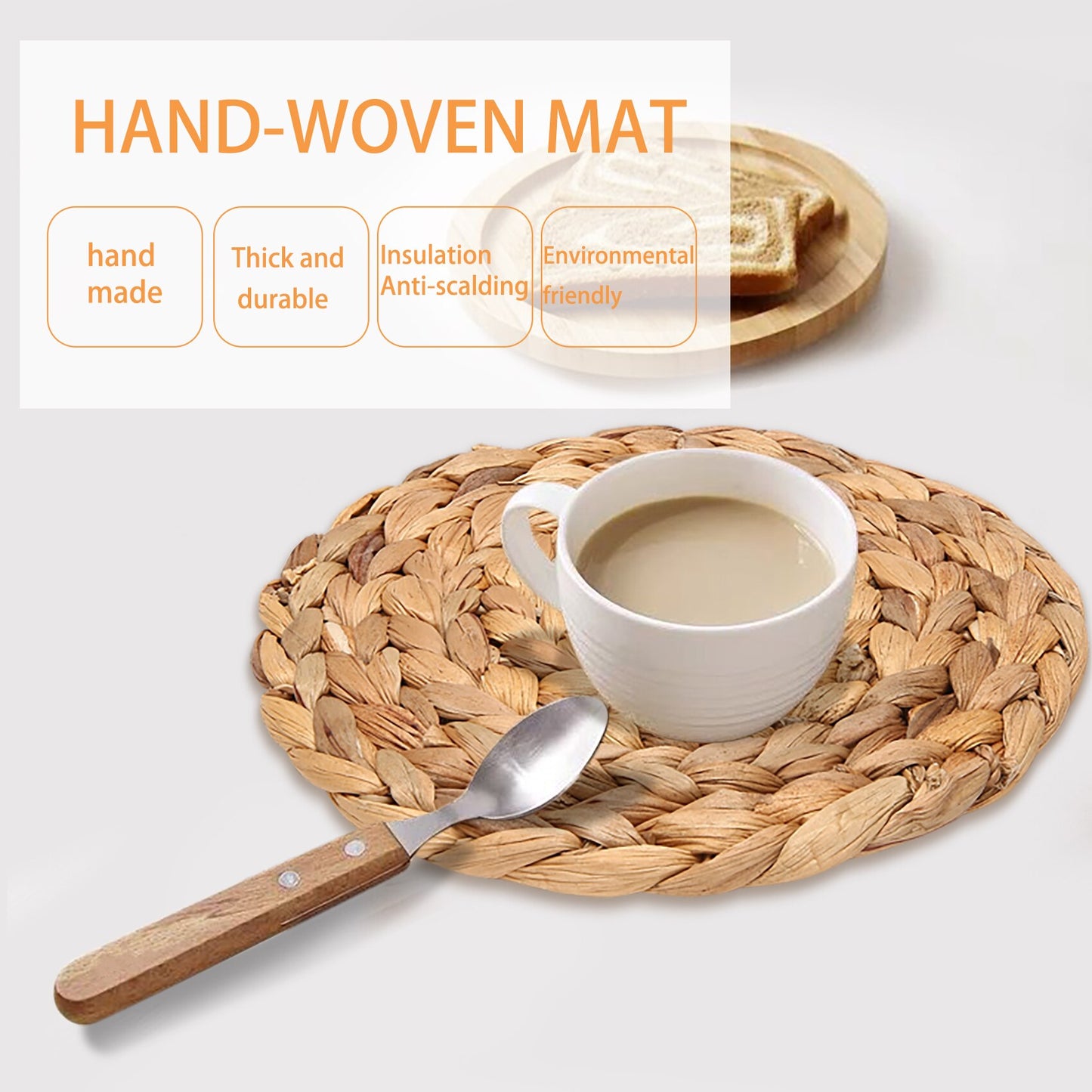 Best Seagrass Coasters Durable Handmade Water Hyacinth Coaster Set Of