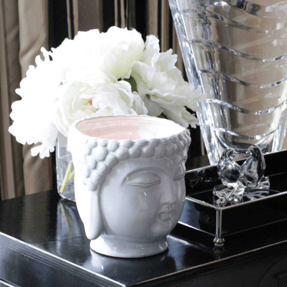 White Buddha Candle