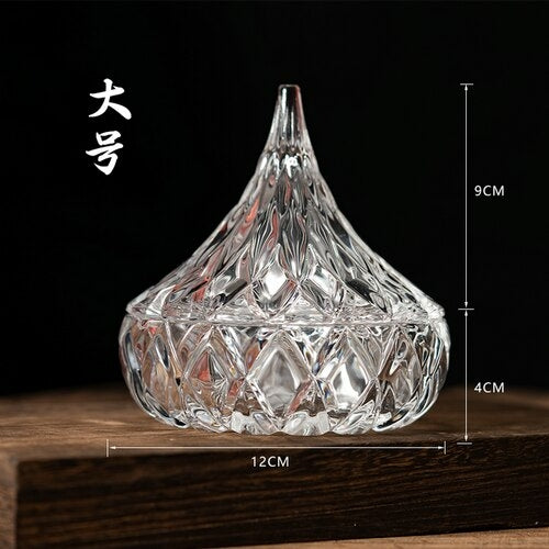 Modern Glass Jar Nut Drops Candy Jar With Lid Food Storage Container