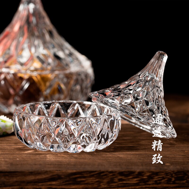 Modern Glass Jar Nut Drops Candy Jar With Lid Food Storage Container