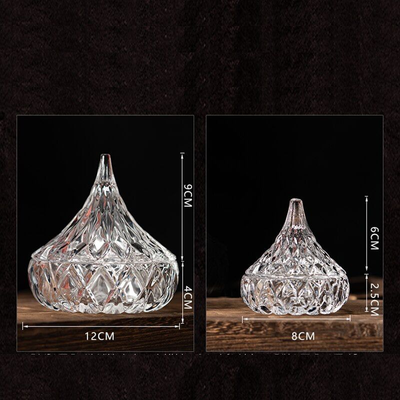 Modern Glass Jar Nut Drops Candy Jar With Lid Food Storage Container