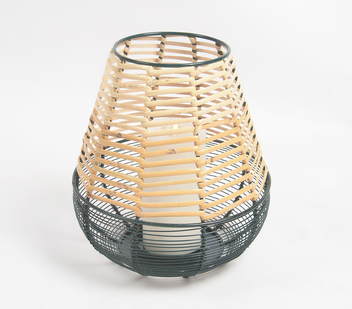 Conical Cane Iron Candle Holder