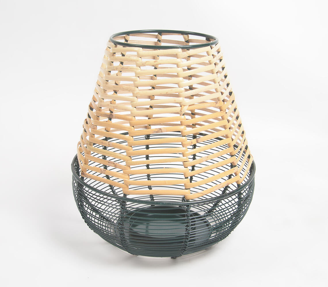 Conical Cane Iron Candle Holder