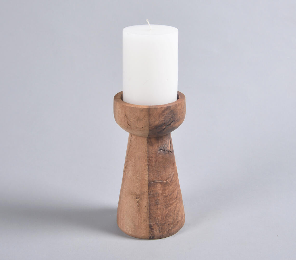 Turned Saal Wood Candle holder_2