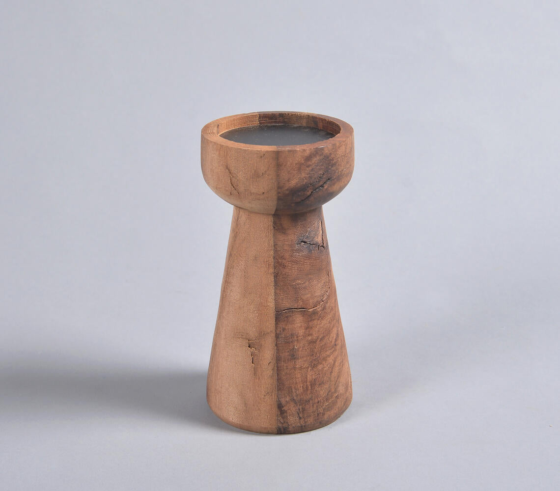 Turned Saal Wood Candle holder_2