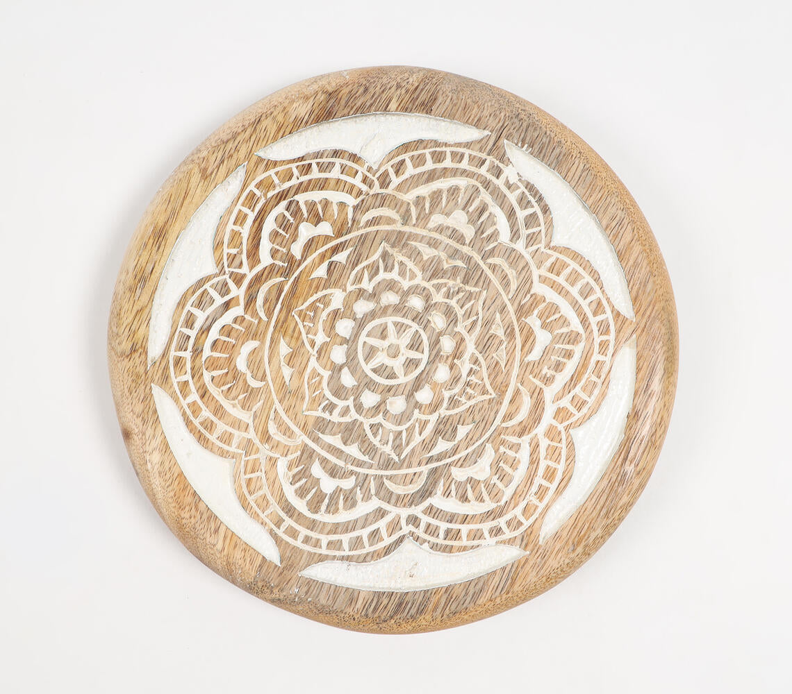Mandala Painted Mango Wood Trivet