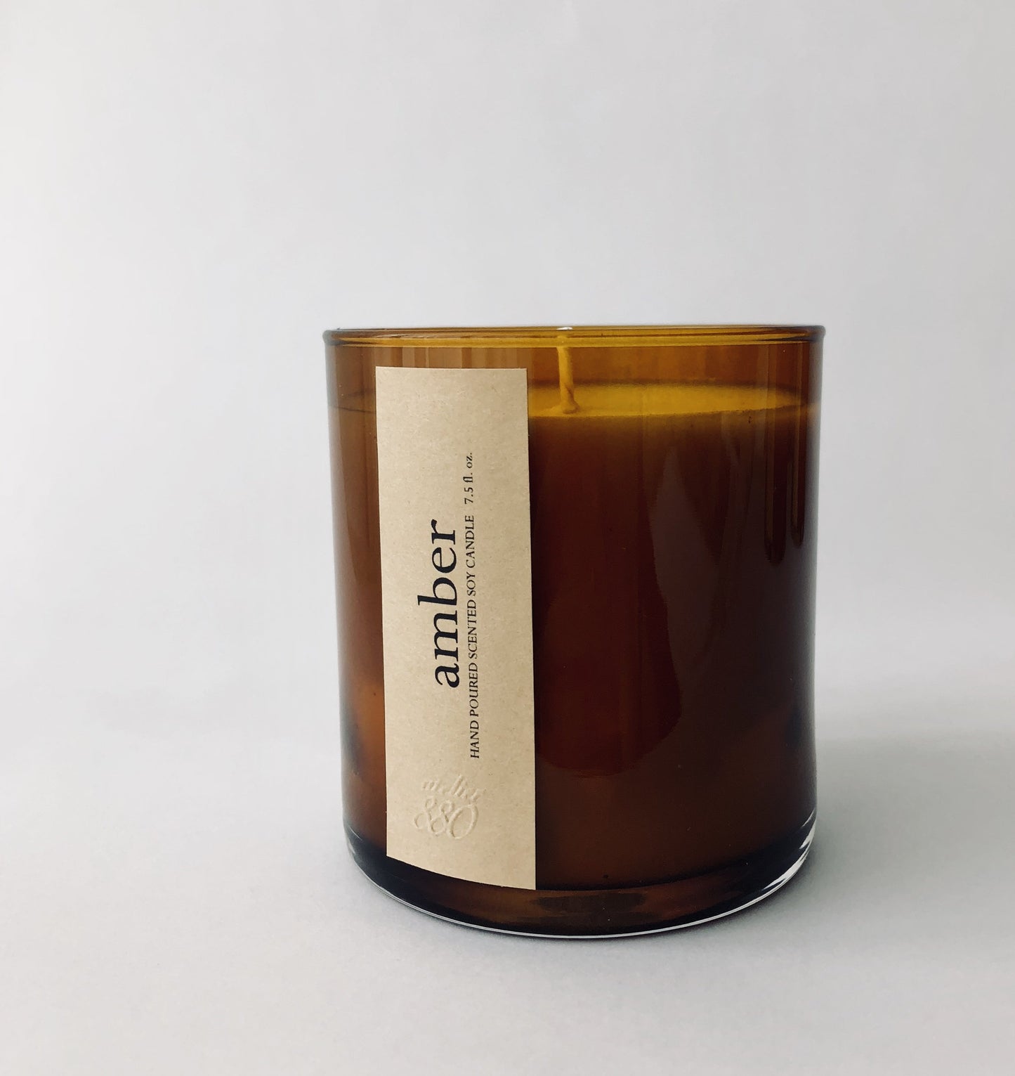 amber-scented candle