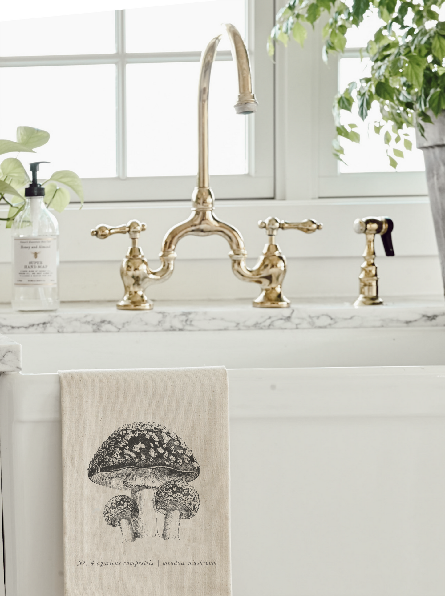 Fruits/Veggies Black + White Tea Towel