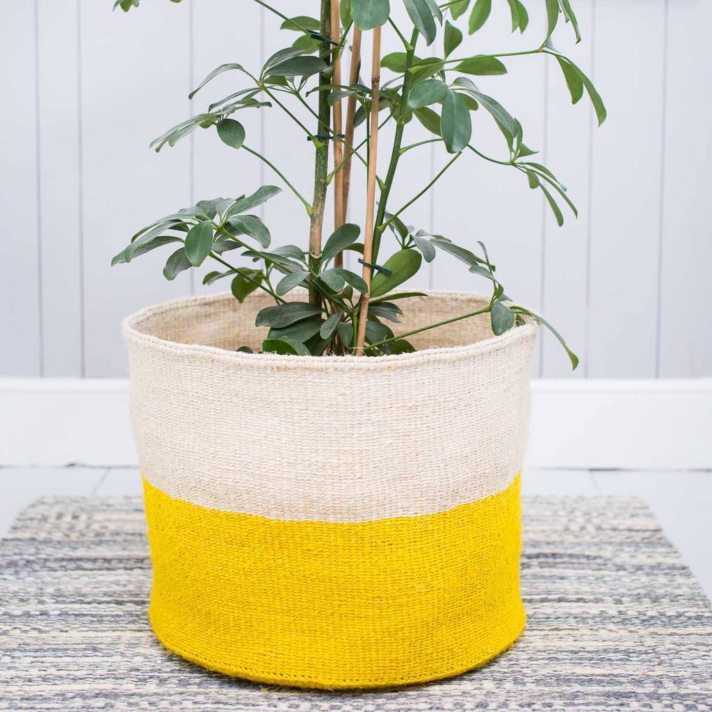 African Sisal Storage Basket